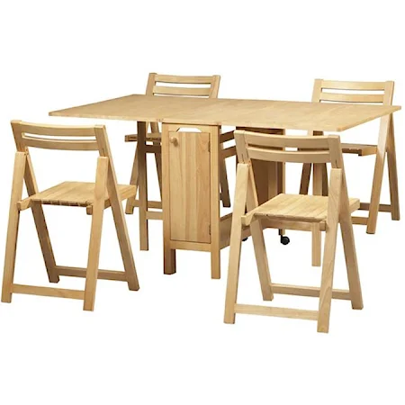 Space Saver 5 Piece Folding Table Set